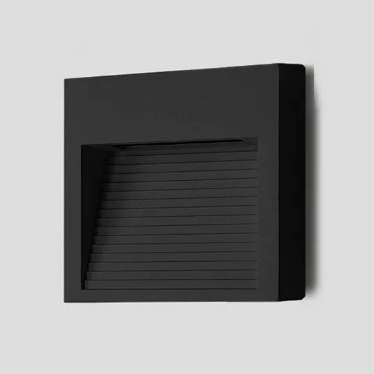 Zidna lampa crna 3W 4000K IP65 90x90x18mm kvadratna SMD LED -spoljna nadgradna 50lm M953033-1