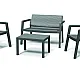 Baštenski set Emilly Patio bez jastuka, grafit CU 246589
