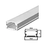 Set aluminijumski profil za LED trake 2m 13.2x7 LPR-510/2-SET