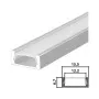 Set aluminijumski profil za LED trake 2m 15.5x6.7 LPR-610/2-SET
