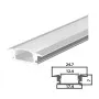 Set aluminijumski profil za LED trake 2m 24.7x7 LPR-508/2-SET