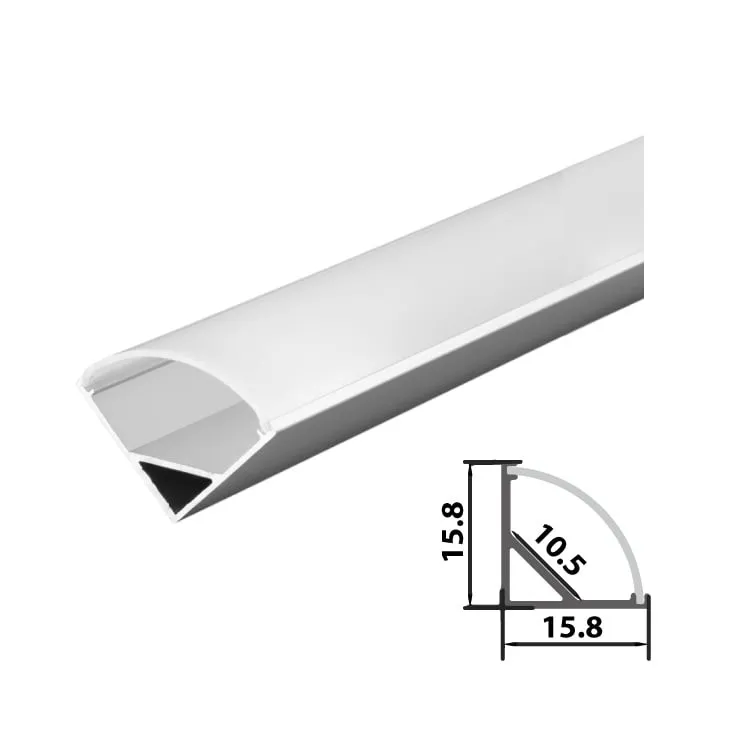 Set aluminijumski profil za LED trake 2m 15.8x15.8 LPR-601/2-SET