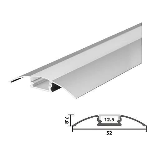 Set aluminijumski profil za LED trake 2m 52x7.8 LPR-608/2-SET