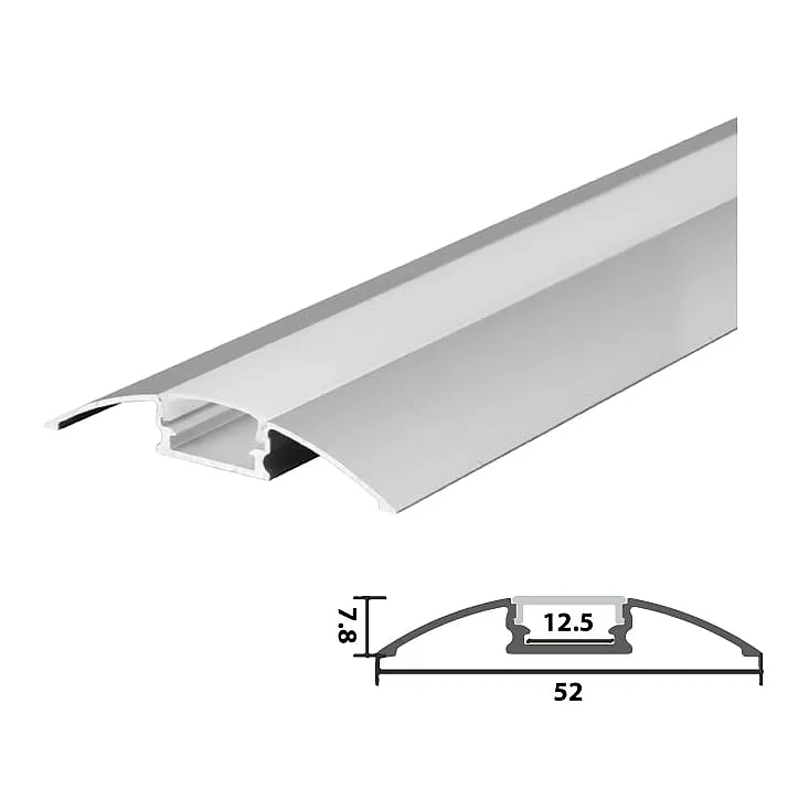 Set aluminijumski profil za LED trake 2m 52x7.8 LPR-608/2-SET