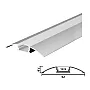 Set aluminijumski profil za LED trake 2m 52x7.8 LPR-608/2-SET
