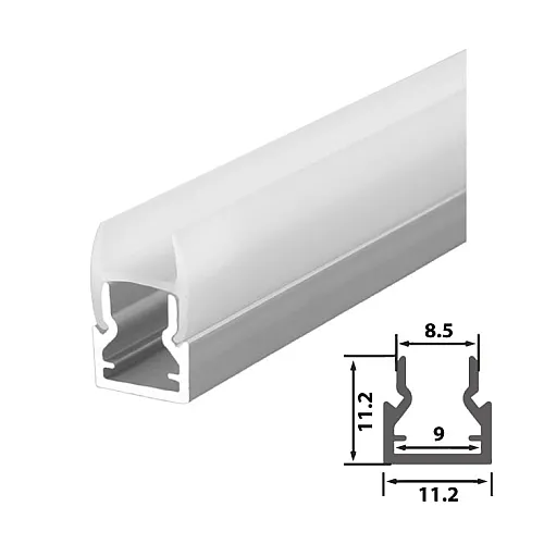 Aluminijumski profil za LED trake 1m, za police LPR-008/1-SET