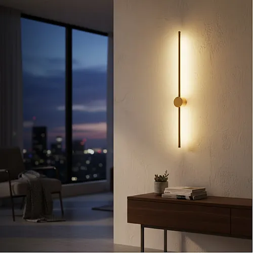 Zlatna zidna LED lampa 12W 3000K IP20