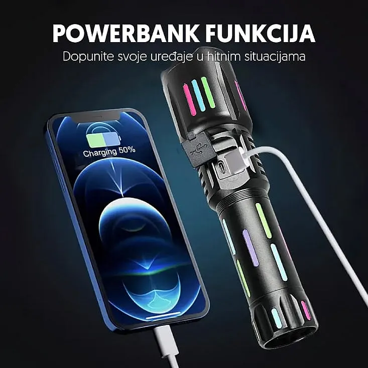 Ručna LED lampa sa WHITE LASER LED tehnologijom PL1143D