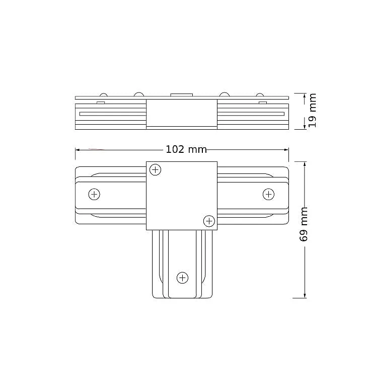 Osram crna T spojnica za monofaznu šinu 4099854599279E