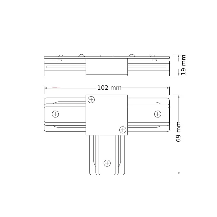 Osram crna T spojnica za monofaznu šinu 4099854599279E