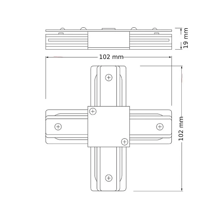 Osram crna X spojnica za monofaznu šinu 4099854599316E