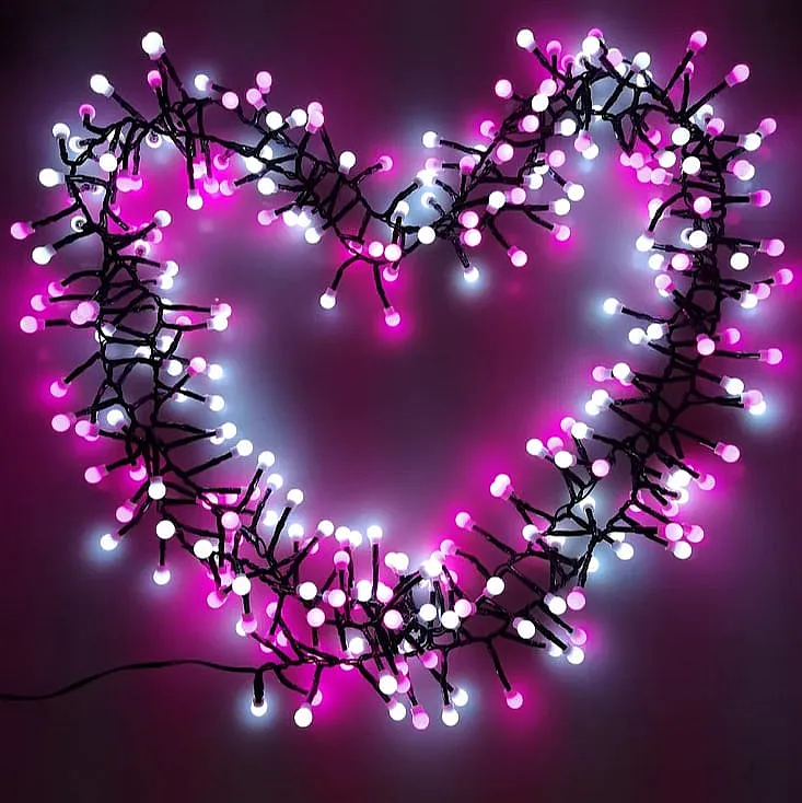 Lampice za jelku sa 100 roze i belih LED dioda 10m ML-C2021