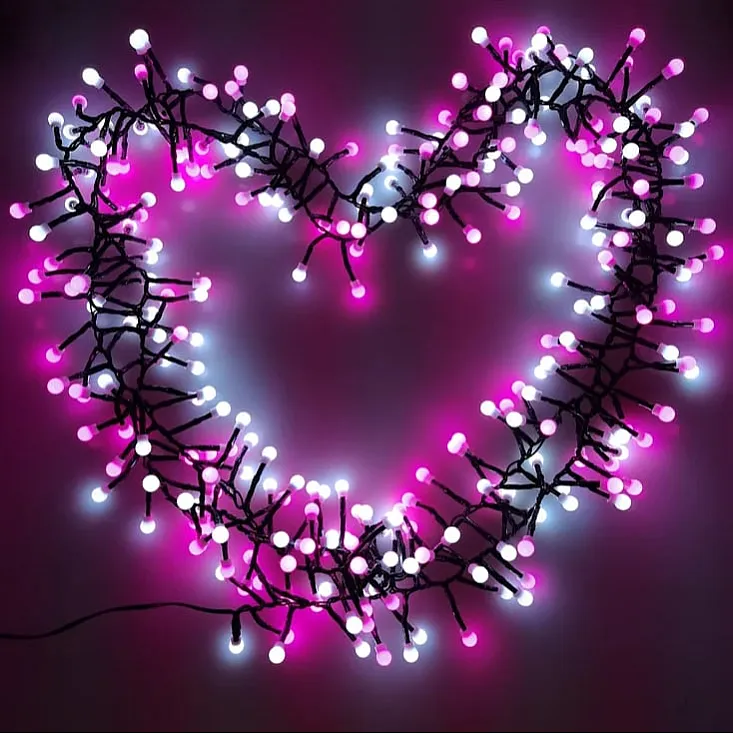 Lampice za jelku sa 100 roze i belih LED dioda 10m ML-C2021