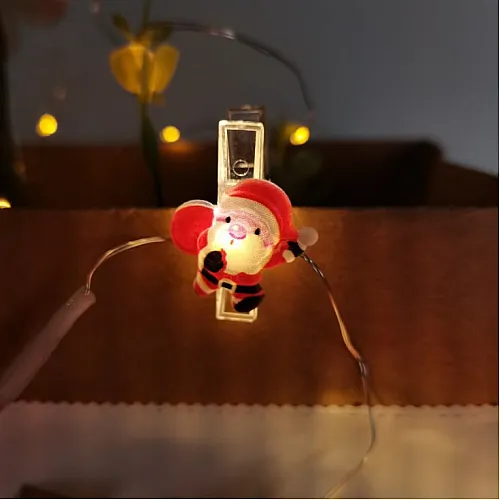 LED svetleći niz štipaljke "deda mraz" 0.9m ML-C3013