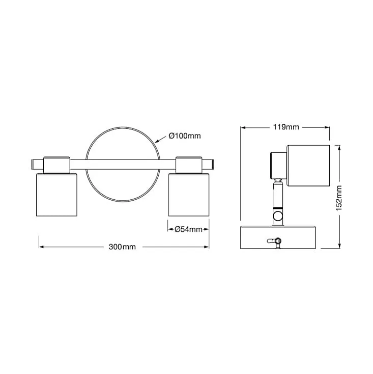 Osram Primal crna spot lampa 2xGU10 4099854587344E