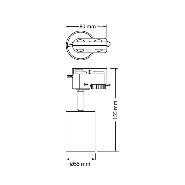 Osram Elemental beli monofazni šinski reflektor 6W 4099854598678E