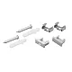 Set aluminijumski profil za LED trake 1m 15.5x6.7 LPR-610/1-SET