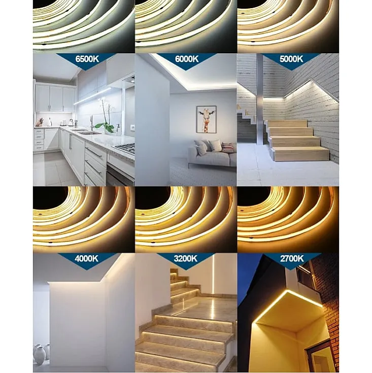 CCT COB LED traka 608 LED/m IP20 LTRCOB/608CCT-12E