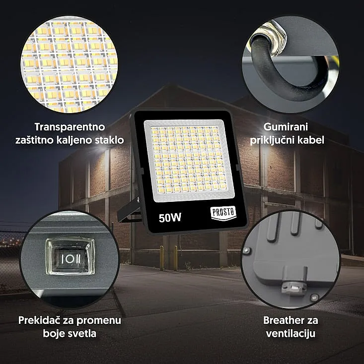 Prosto CCT LED reflektor 50W