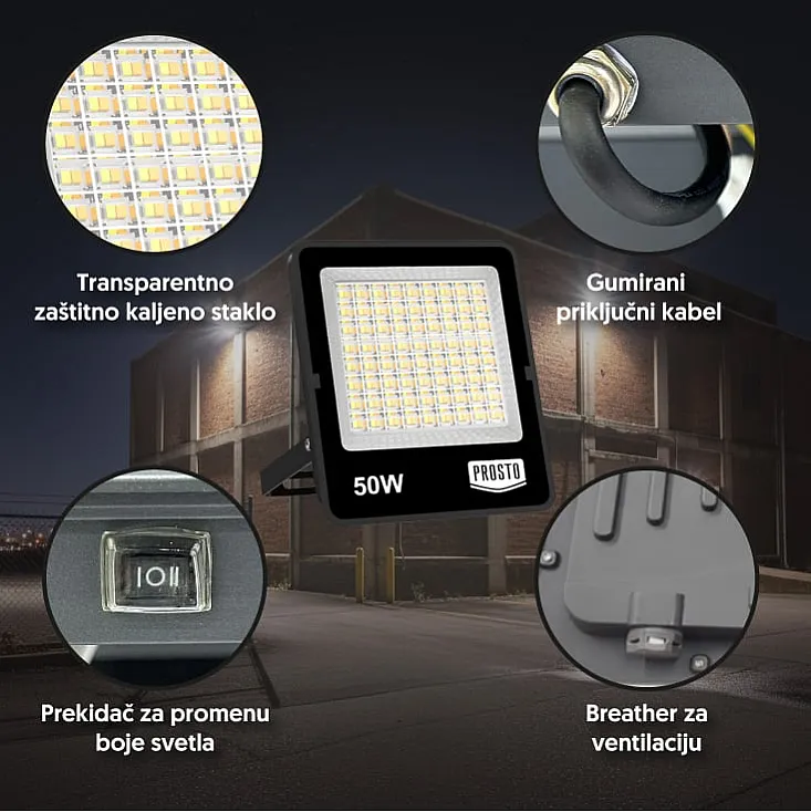 Prosto CCT LED reflektor 50W