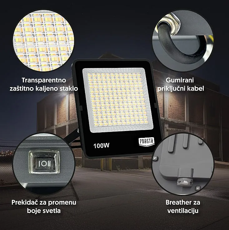 Prosto CCT LED reflektor 100W