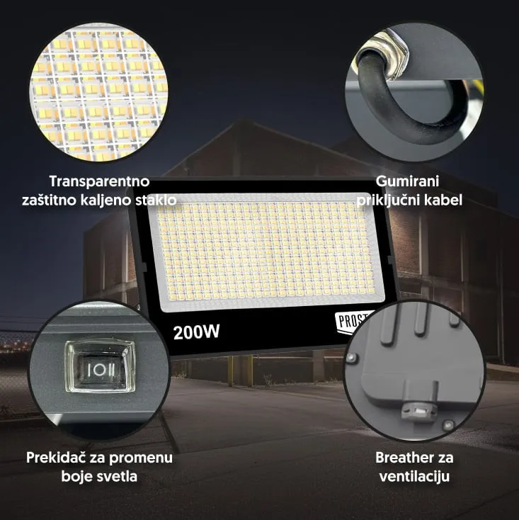 Prosto CCT LED reflektor 200W