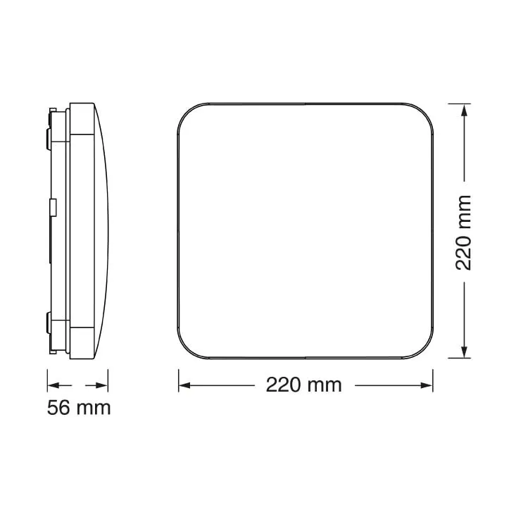 Osram LED pravougaona plafonjera 12W 6500K IP44