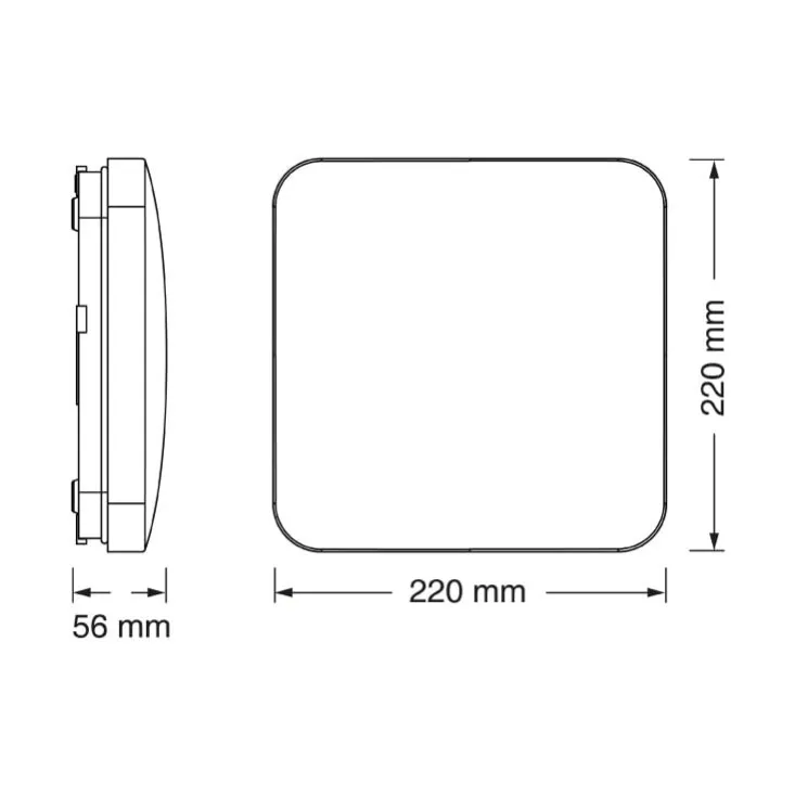Osram LED pravougaona plafonjera 12W 6500K IP44