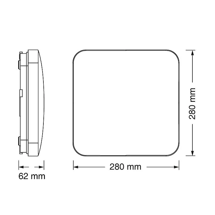 Osram LED pravougaona plafonjera 18W 4000K IP44