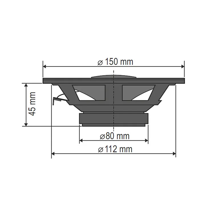 Nepromočivi ugradni zvučnici 130mm 50W crni