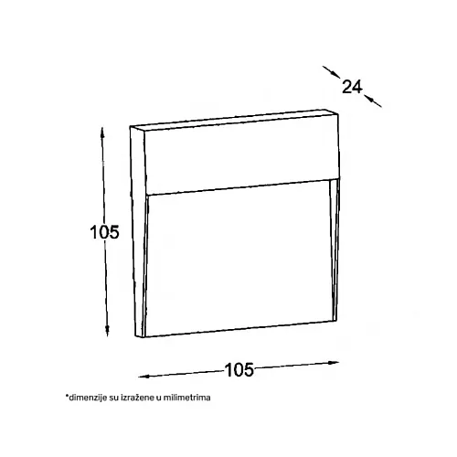 Zidna LED lampa 3W 3000K IP65 antracit