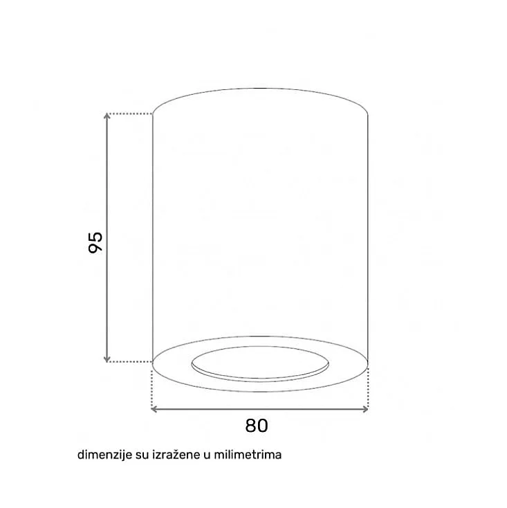 Plafonska lampa 1xGU10 crna IP65
