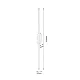 Crna zidna LED lampa 12W 3000K IP20 1m