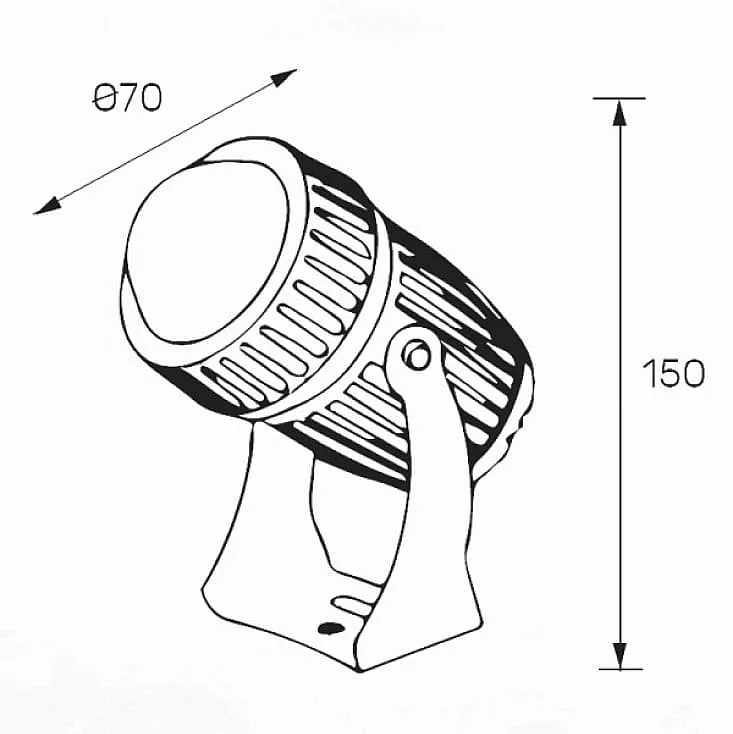 Zidna LED lampa 9W 3000K IP66