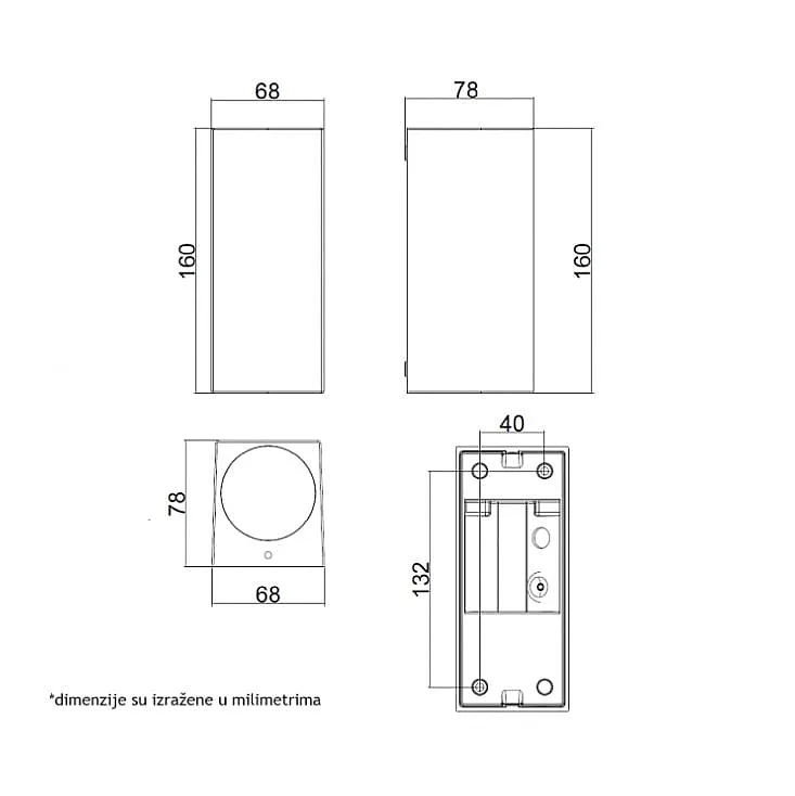 Zidna lampa 2xGU10 IP65 bela
