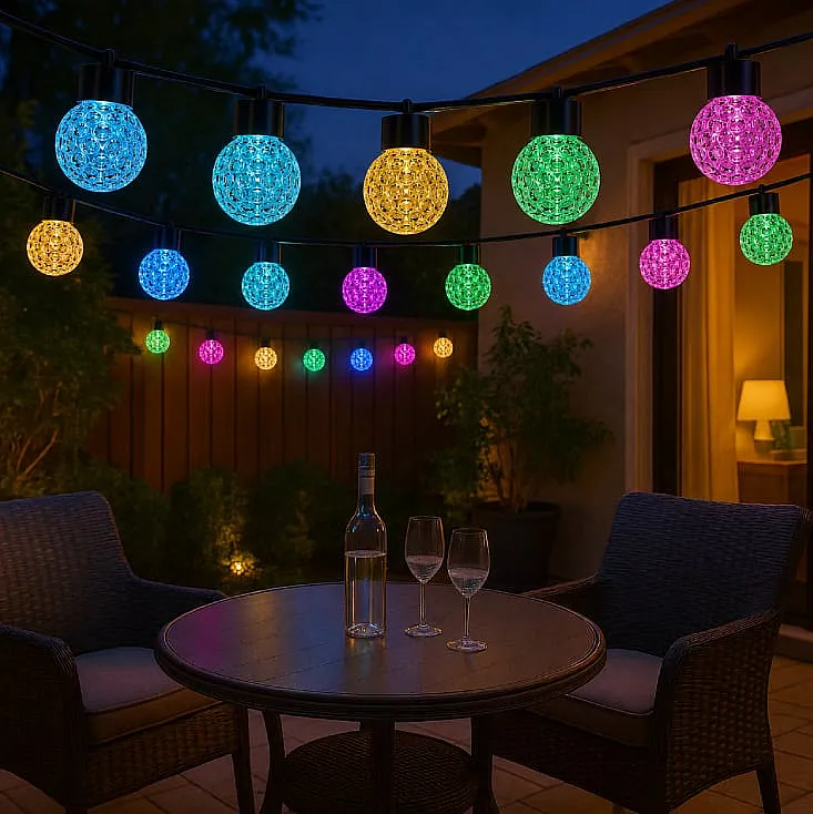 LED svetleći niz 9m, 20 RGB kugli 13501-11451
