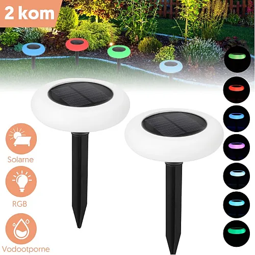 Solarna RGB baštenska lampa - 2 kom. 16834-11825