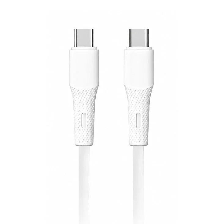 USB-C na USB-C silikonski kabel, PD60W, 1m USBKSL-PD/WH