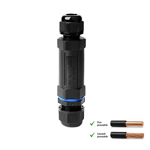 Kablovska I spojnica 3P, 250V/16A, 0.5-2.5mm2 IP68 CNP25-3P