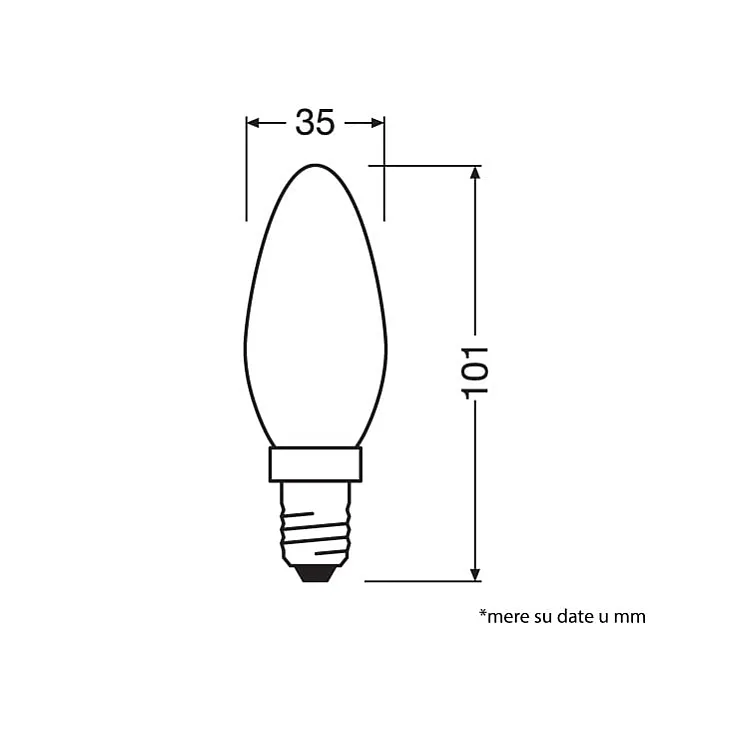 LED sijalica B75 2700K 7W E14 Osram 4099854545504E