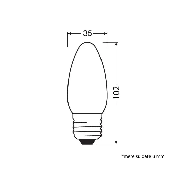LED sijalica B75 6500K 7W E27 Osram 4099854545405E