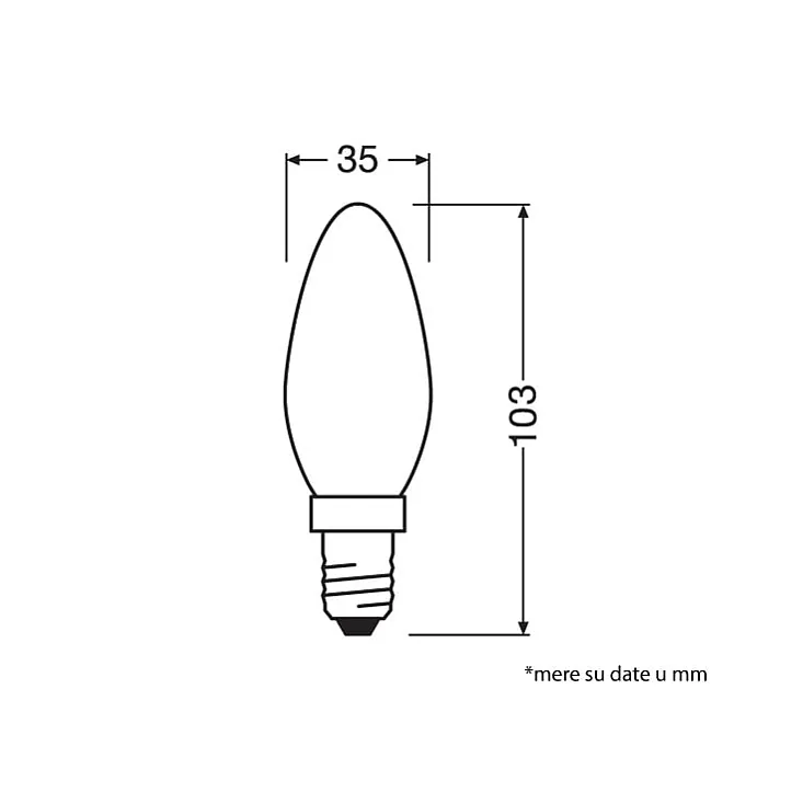 LED sijalica B25 2700K 2.8W E14 Osram 4099854547850E