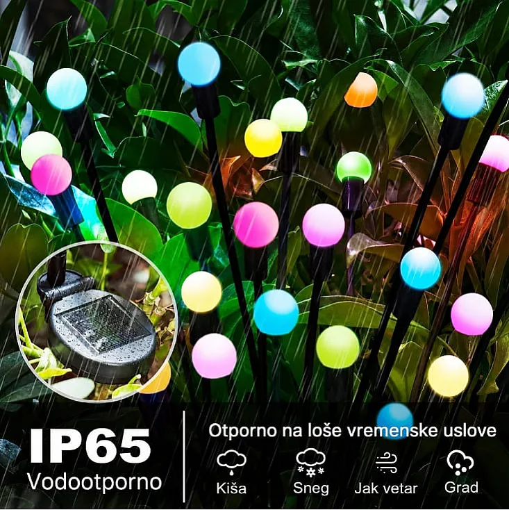 Solarna RGB baštenska lampa - 2 kom. 8 LED 13489-11426