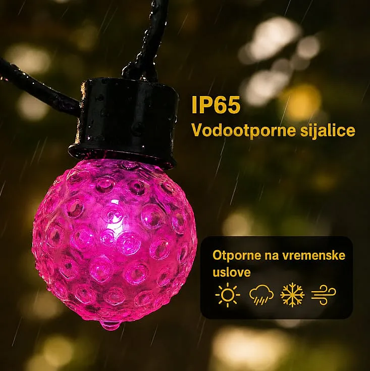 LED svetleći niz 9m, 20 RGB kugli 13501-11451
