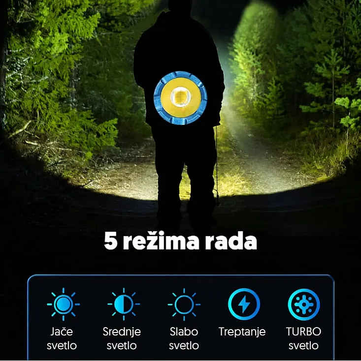 Punjiva LED baterijska lampa 11862 17417-11862