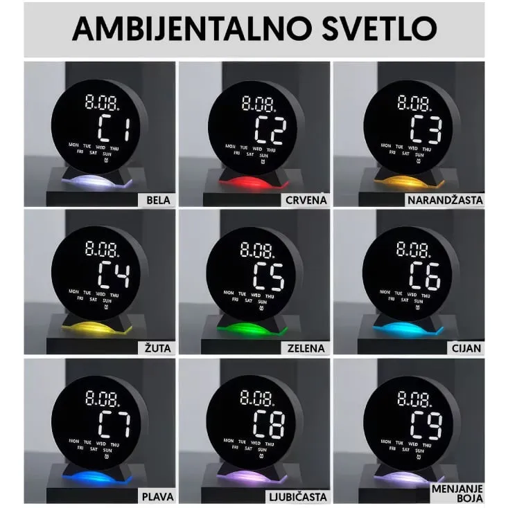 Stoni sat sa budilnikom 11936WH 18460-11936WH
