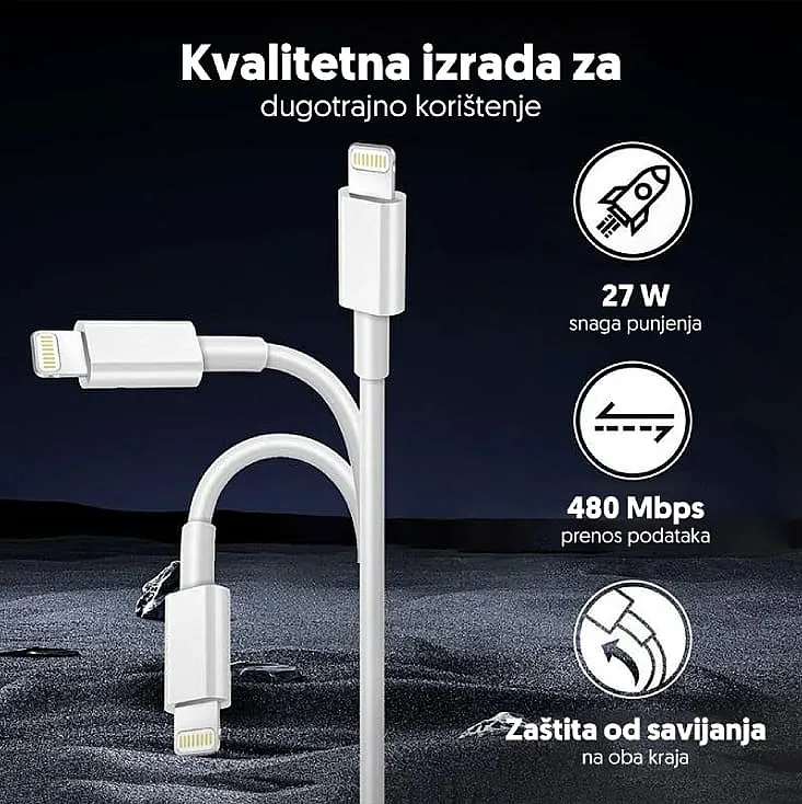 USB-C kabel - Apple, 27W, 1m USBK-C/Apple