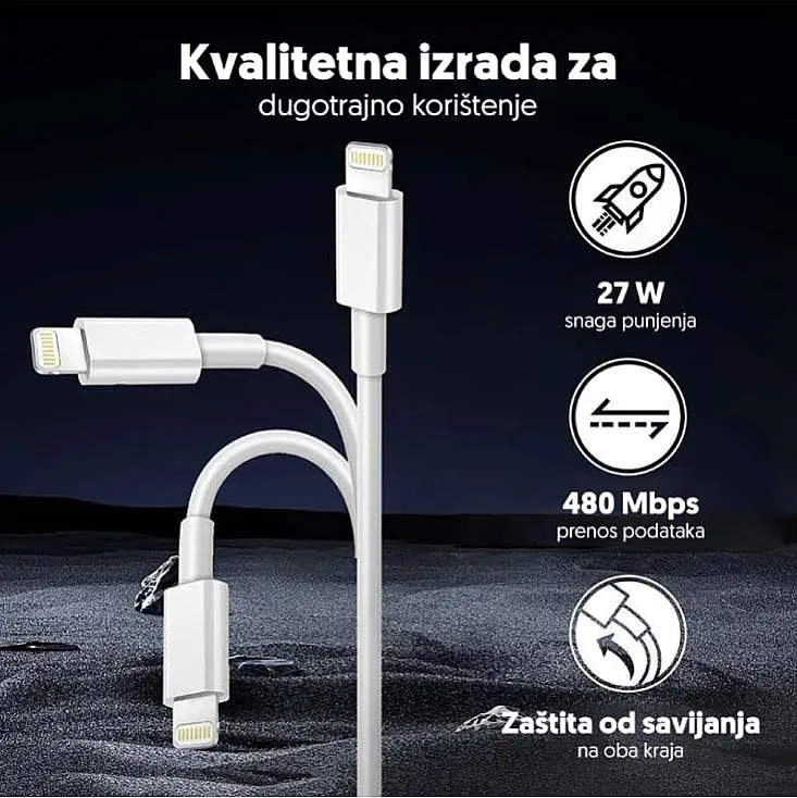USB-C kabel - Apple, 27W, 1m USBK-C/Apple