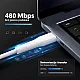 USB-C na USB-C silikonski kabel, PD60W, 1m USBKSL-PD/WH