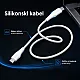 USB-C na USB-C silikonski kabel, PD60W, 1m USBKSL-PD/WH